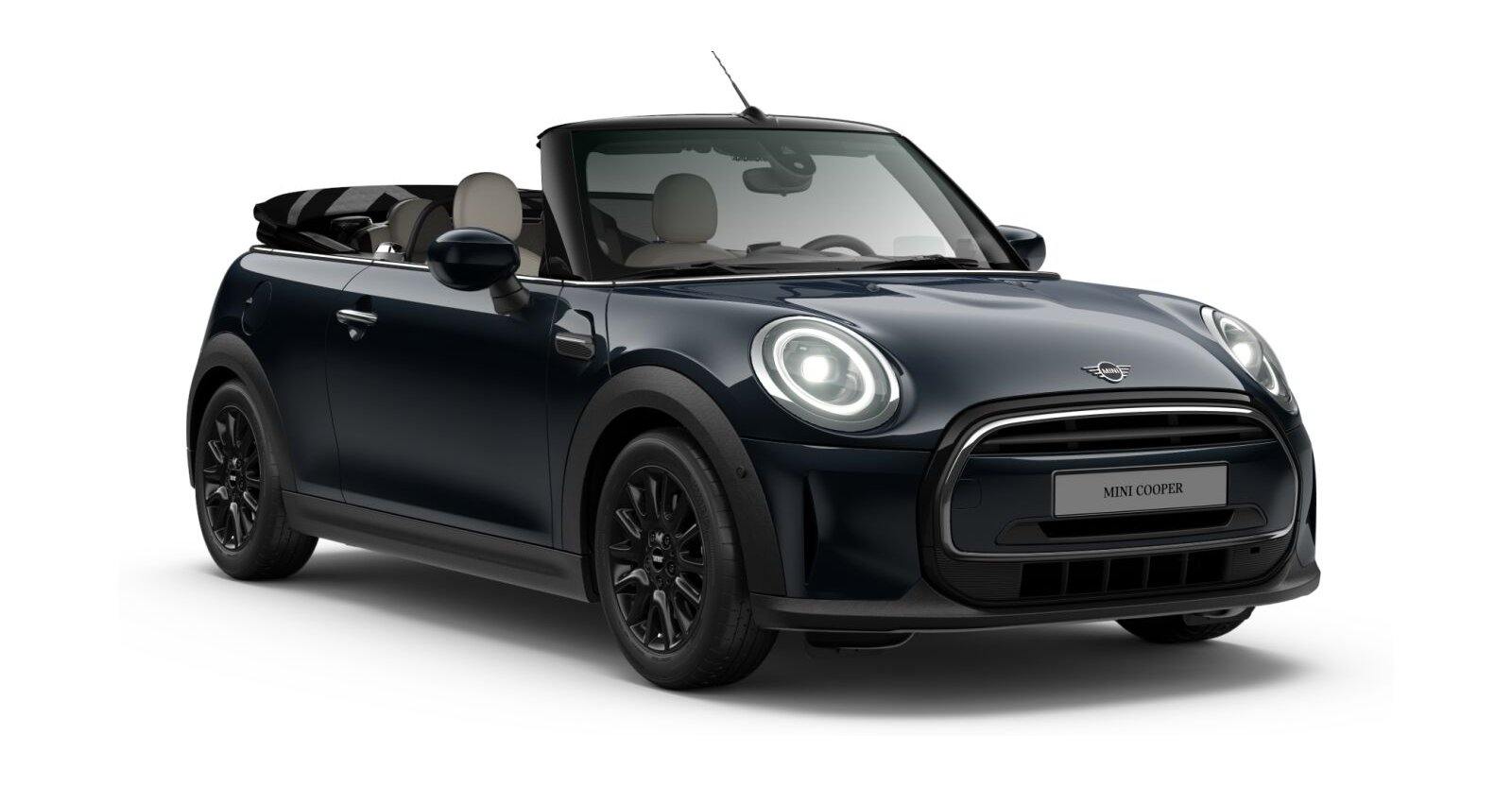 MINI MINI Cabrio in Schwarz von vorne
