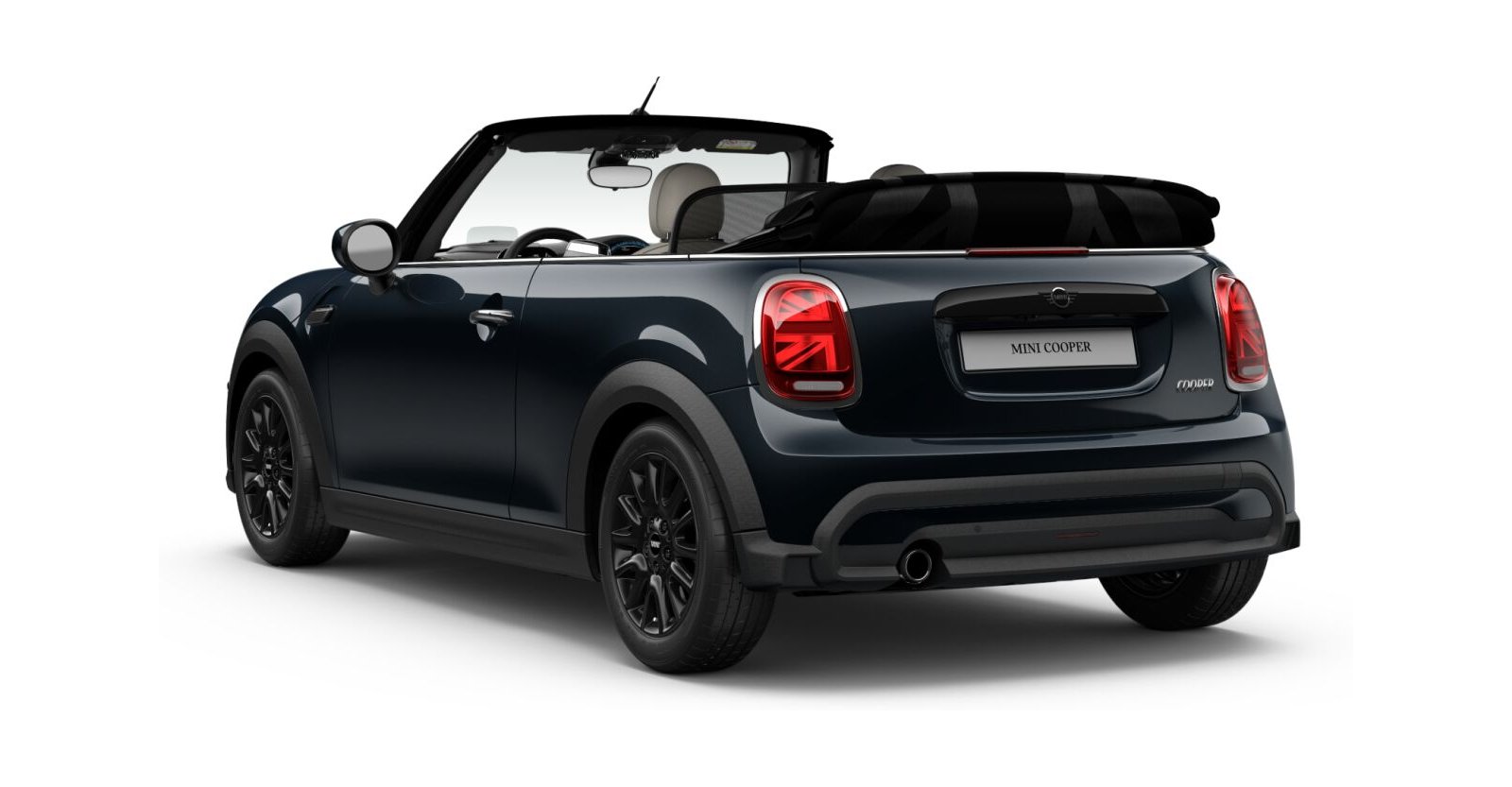 MINI MINI Cabrio in Schwarz von hinten
