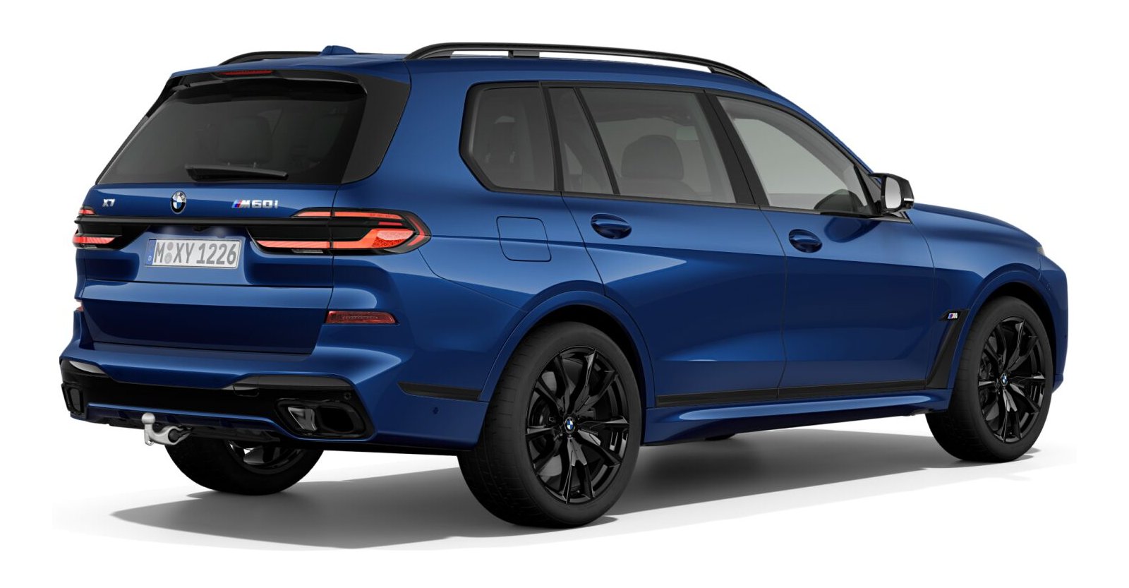 BMW BMW X in Blau von hinten BMW BMW X in Blau von hinten