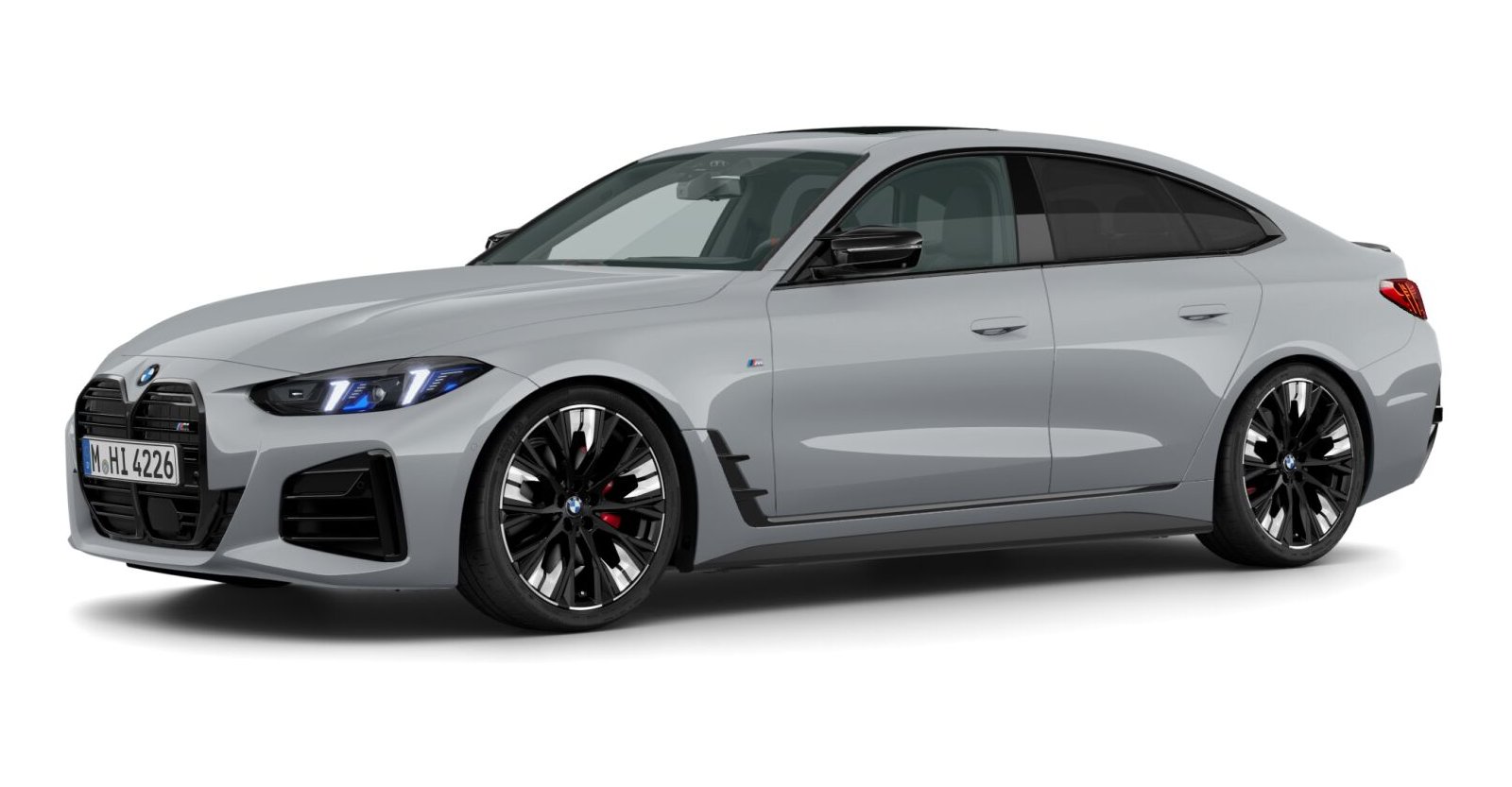 BMW M440i xDrive Gran Coupé in Grau von vorne