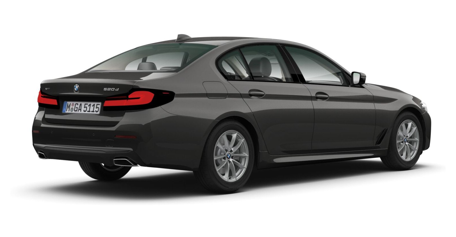 BMW BMW 5er in Grau von hinten BMW BMW 5er in Grau von hinten