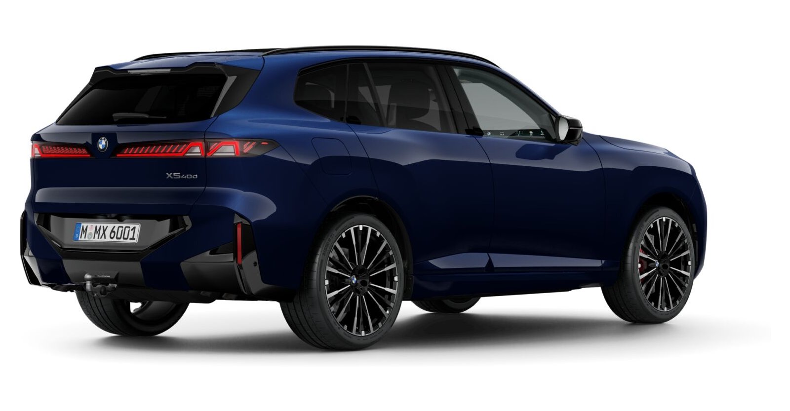 BMW BMW X in Blau von hinten BMW BMW X in Blau von hinten
