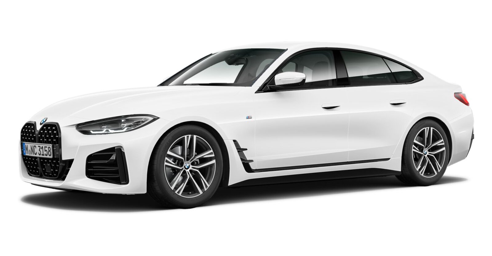 BMW 420d Gran Coupé in Weiß von vorne BMW 420d Gran Coupé in Weiß von vorne
