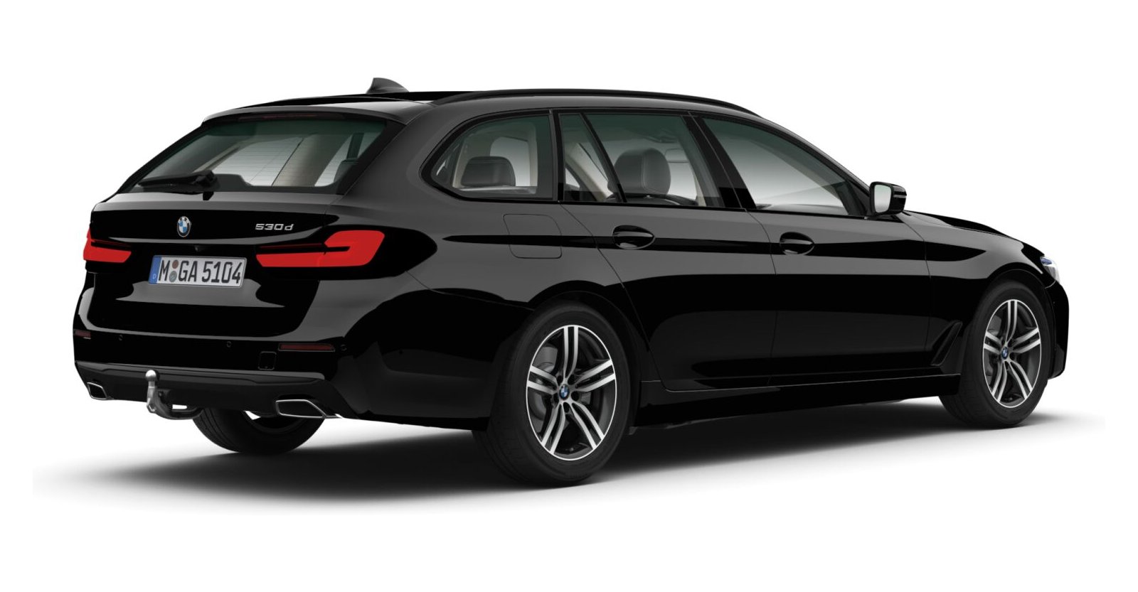 BMW BMW 5er in Schwarz von hinten BMW BMW 5er in Schwarz von hinten
