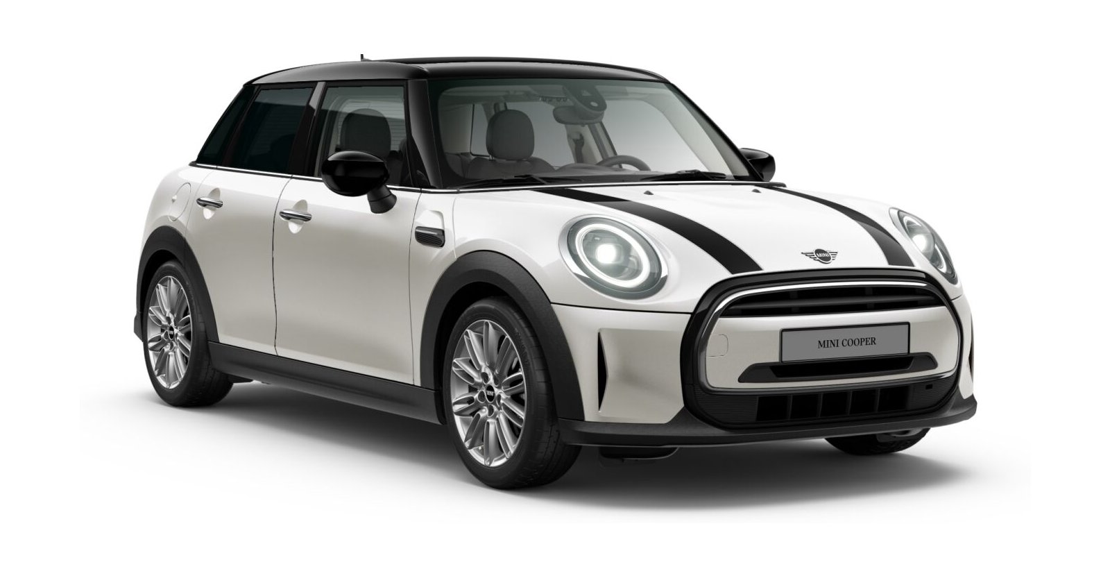 MINI Cooper 5-Türer in Weiß von vorne MINI Cooper 5-Türer in Weiß von vorne
