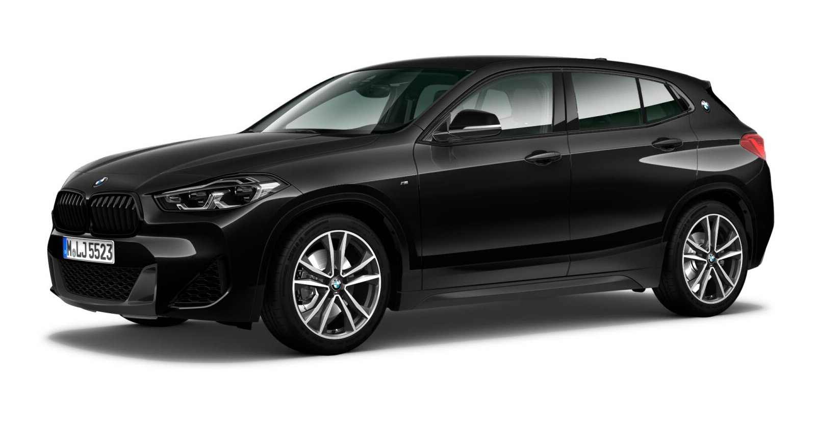 BMW X2 xDrive20i in Schwarz von vorne