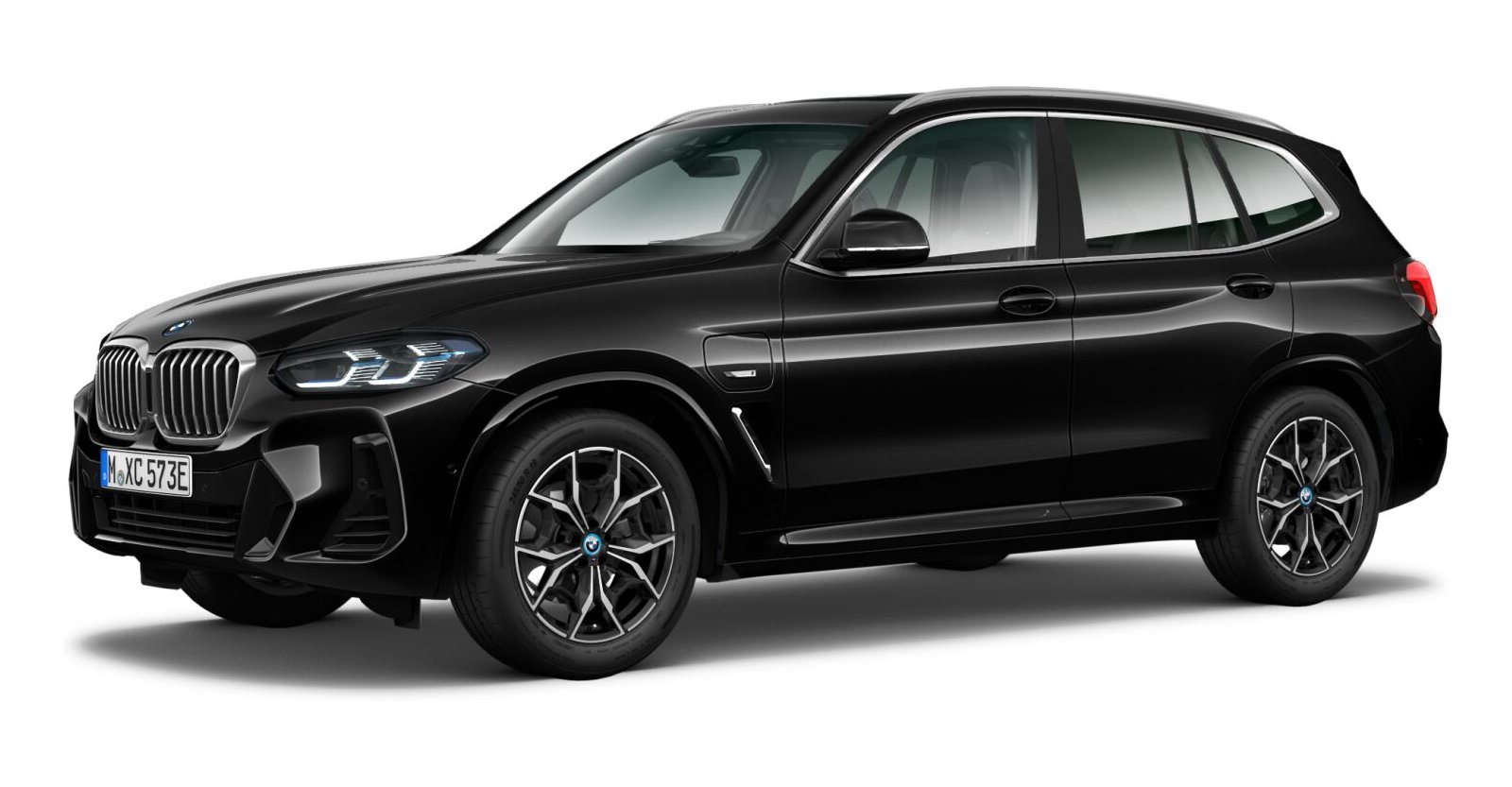 BMW X3 xDrive 30e in Schwarz von vorne BMW X3 xDrive 30e in Schwarz von vorne
