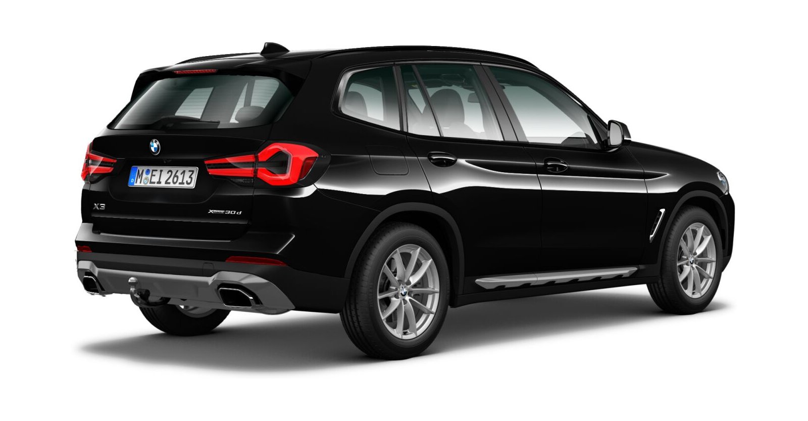 BMW BMW X in Schwarz von hinten