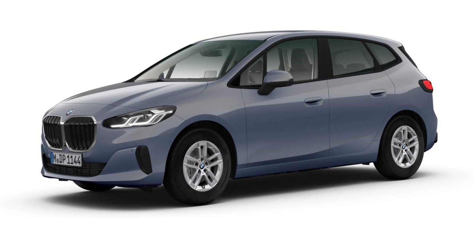 BMW 218i Active Tourer in Grau von vorne BMW 218i Active Tourer in Grau von vorne