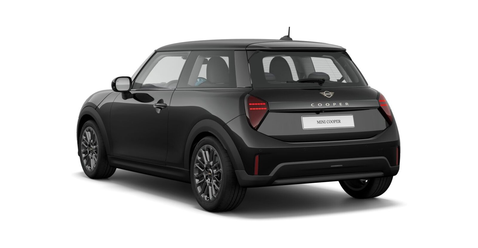 MINI MINI 3-Türer in Schwarz von hinten MINI MINI 3-Türer in Schwarz von hinten