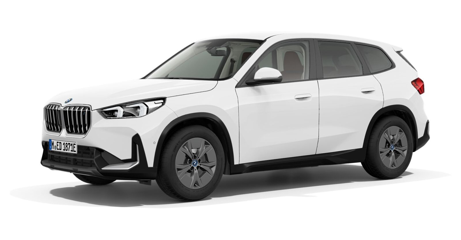 BMW iX1 xDrive30 in Weiß von vorne