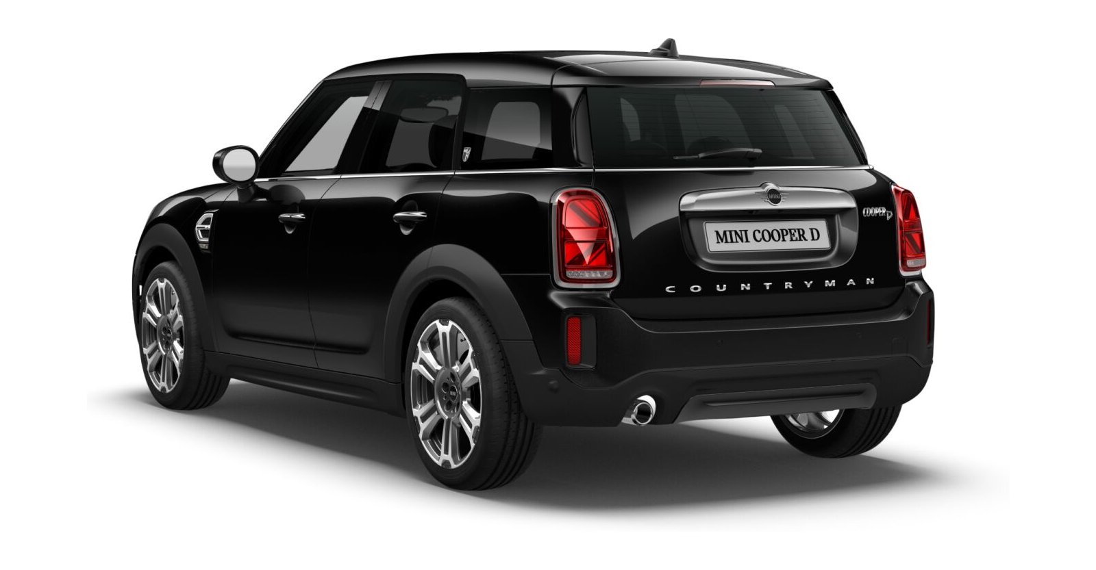 MINI MINI Countryman in Schwarz von hinten MINI MINI Countryman in Schwarz von hinten