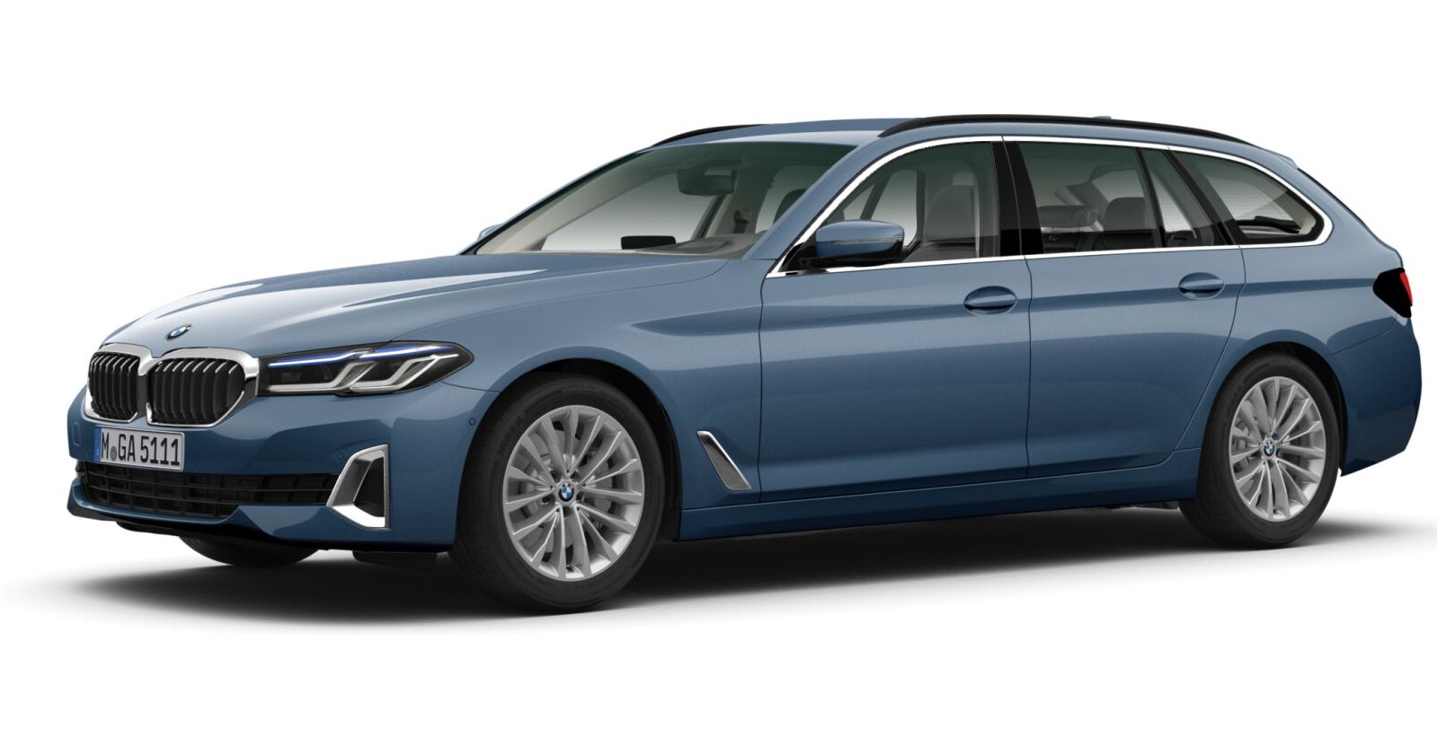 BMW BMW 5er in Blau von vorne BMW BMW 5er in Blau von vorne