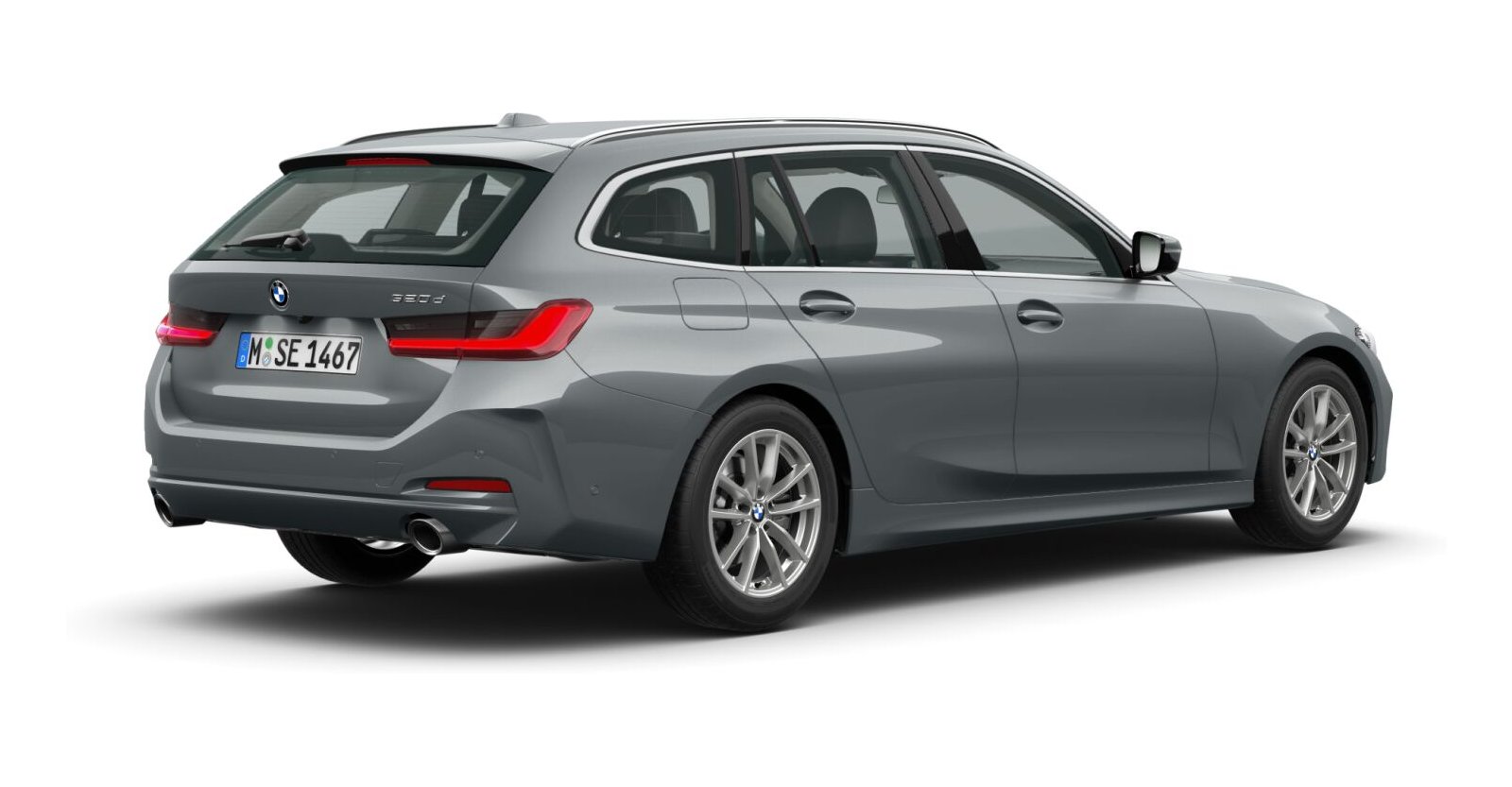 BMW BMW 3er in Grau von hinten BMW BMW 3er in Grau von hinten