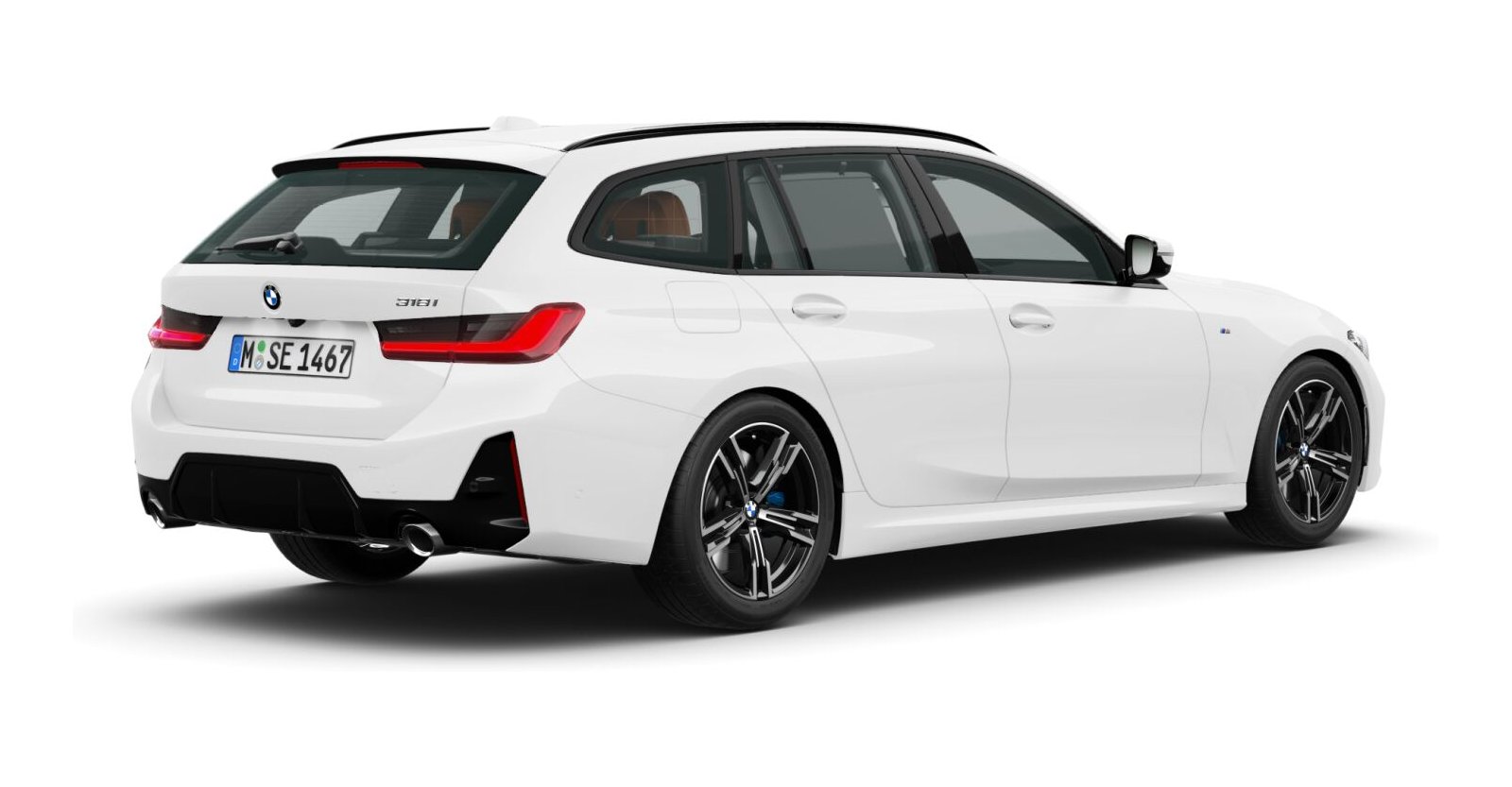 BMW BMW 3er in Weiß von hinten BMW BMW 3er in Weiß von hinten