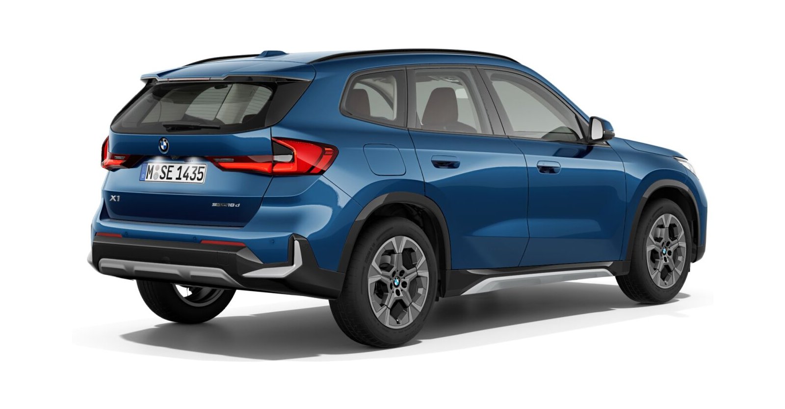 BMW BMW X in Blau von hinten BMW BMW X in Blau von hinten