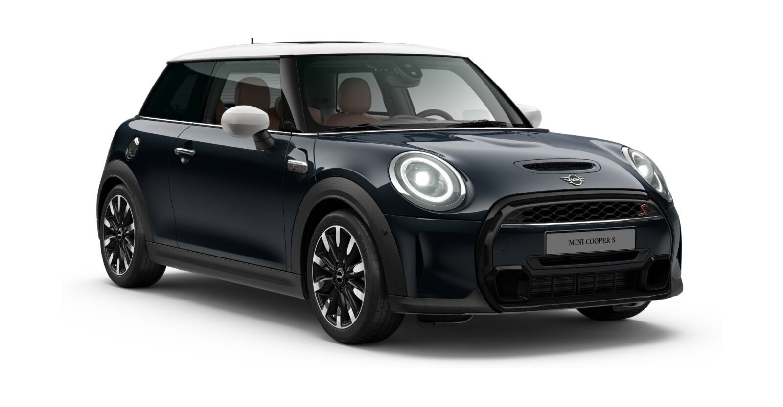 MINI Cooper S 3-Türer in Schwarz von vorne MINI Cooper S 3-Türer in Schwarz von vorne