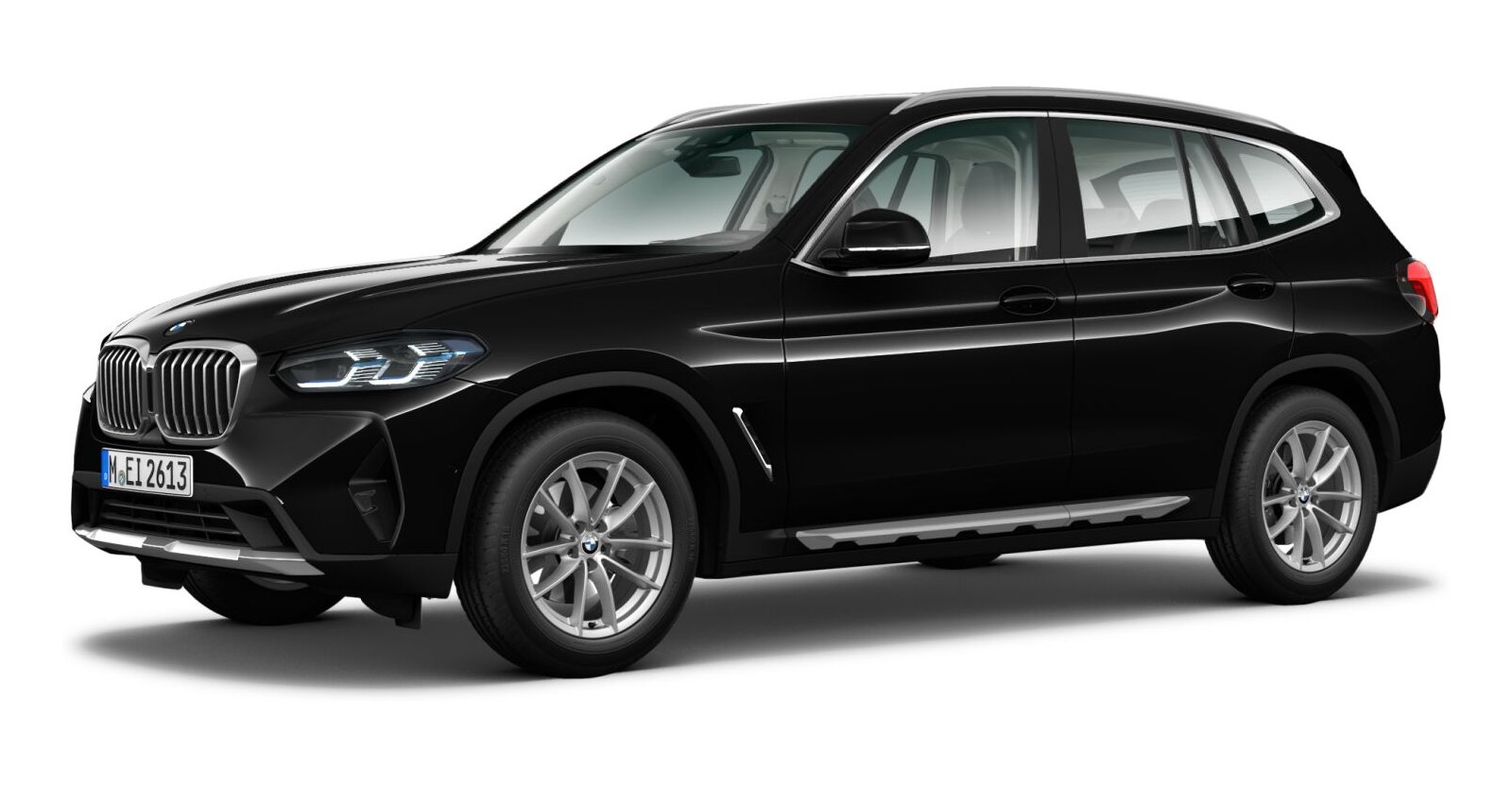 BMW X3 xDrive 20i in Schwarz von vorne BMW X3 xDrive 20i in Schwarz von vorne