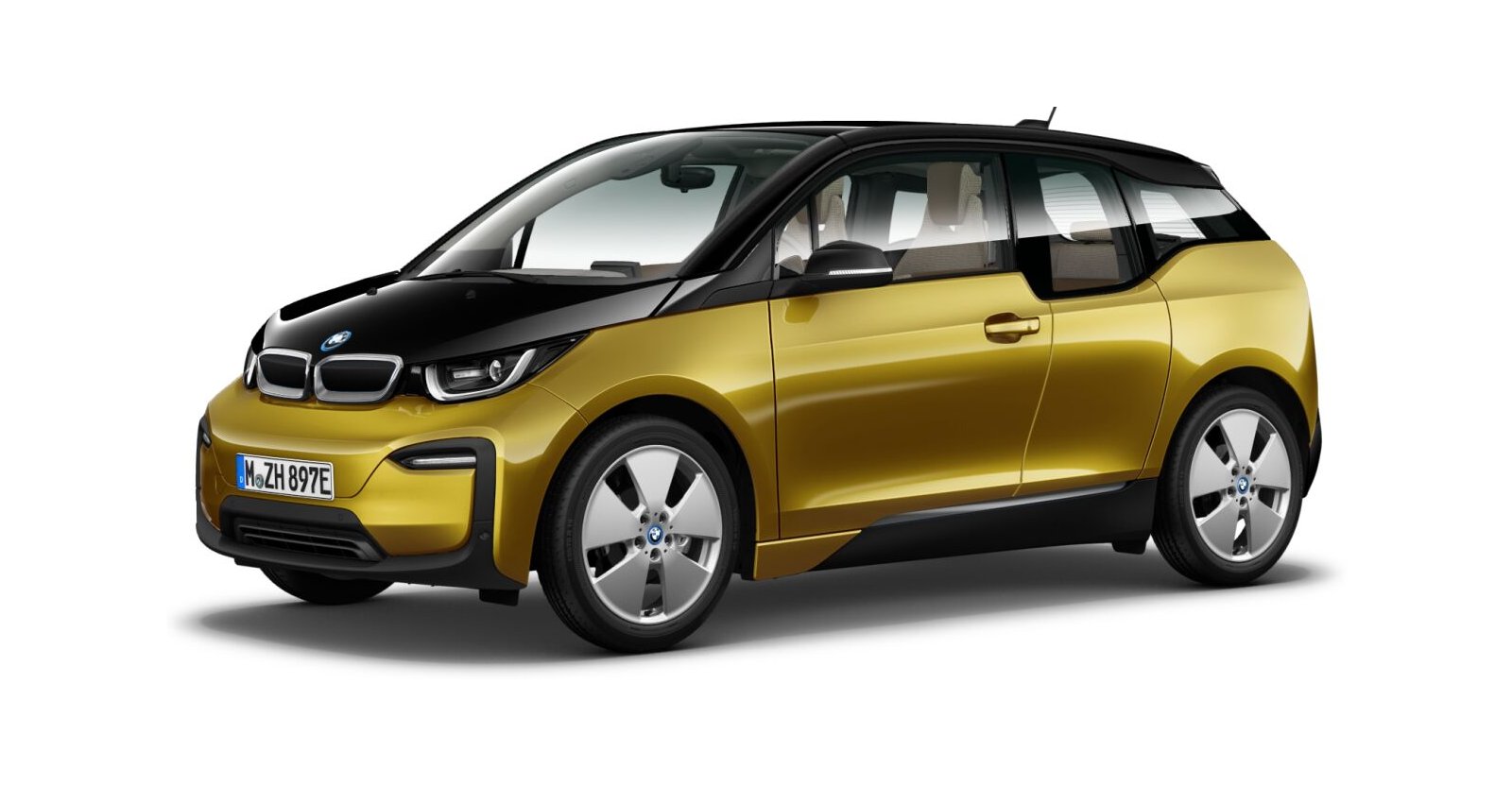 BMW i3 120Ah in Gold von vorne