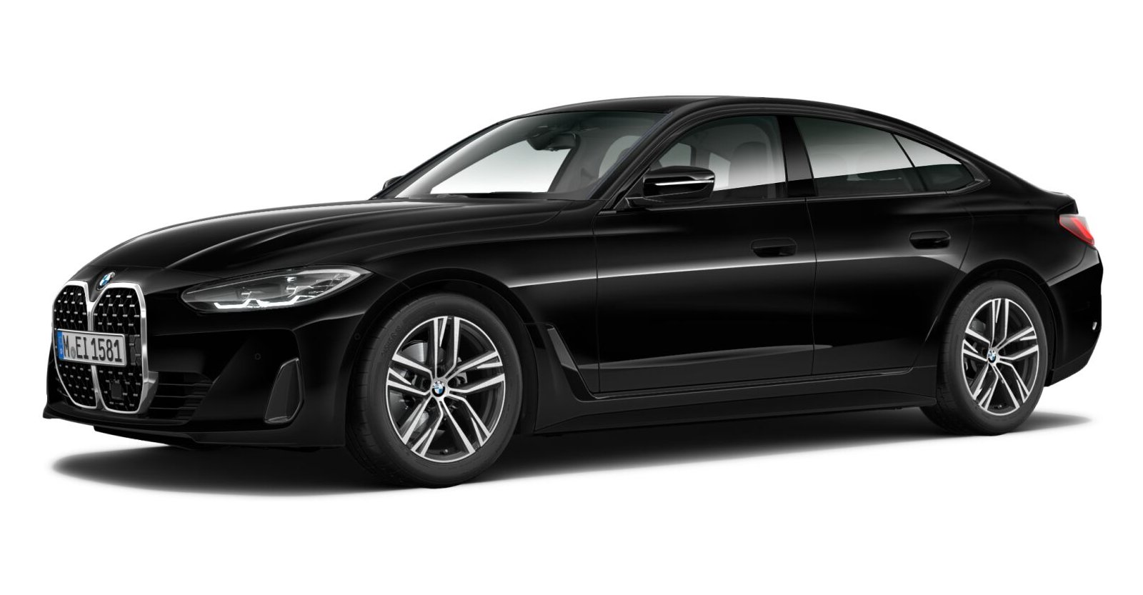 BMW 420d Gran Coupé in Schwarz von vorne BMW 420d Gran Coupé in Schwarz von vorne
