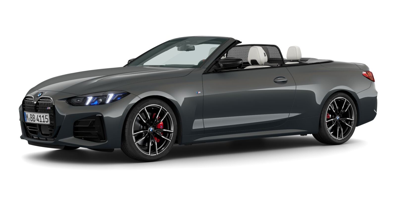 BMW M440i xDrive Cabrio in Grau von vorne BMW M440i xDrive Cabrio in Grau von vorne