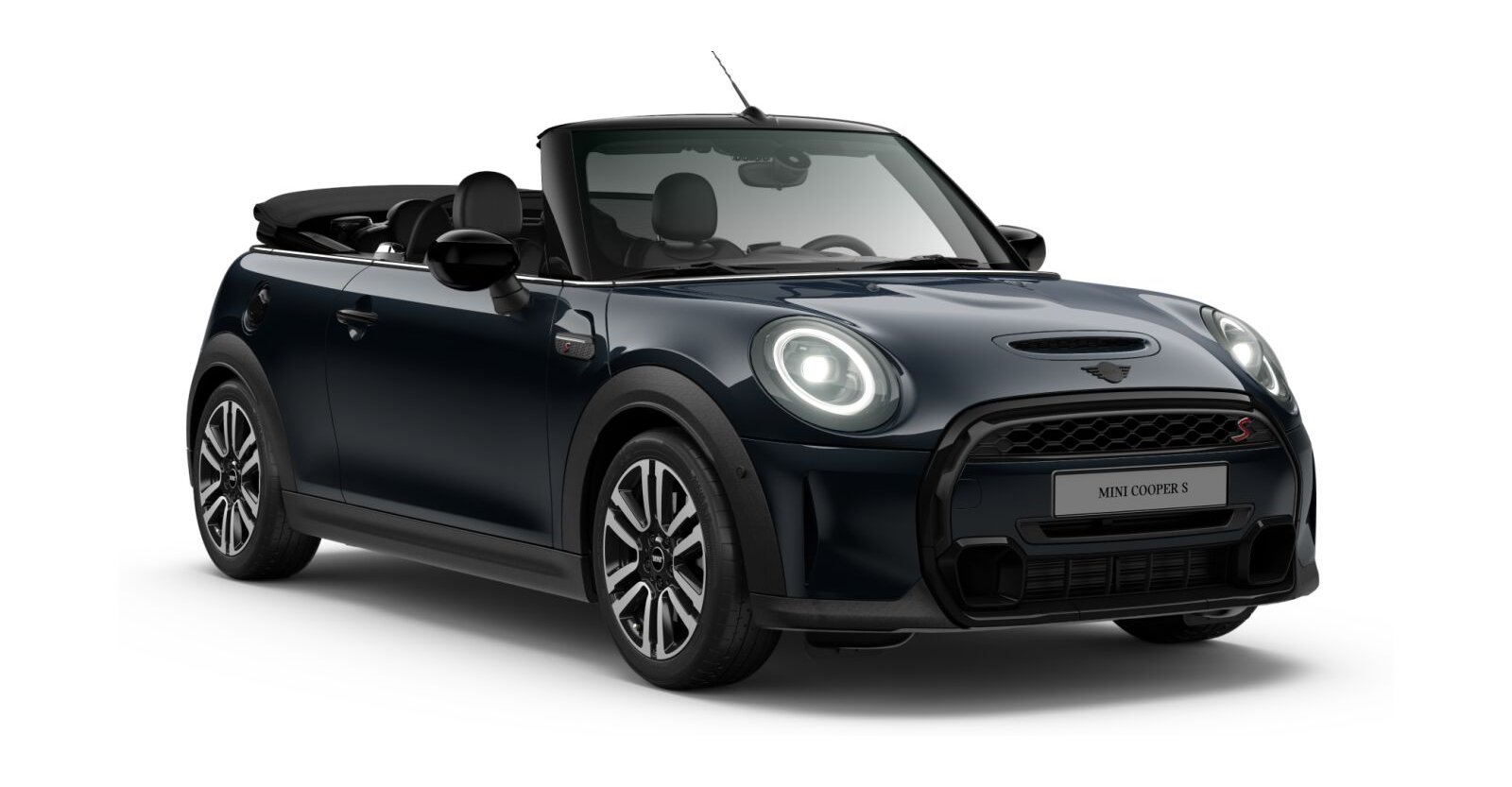 MINI MINI Cabrio in Schwarz von vorne MINI MINI Cabrio in Schwarz von vorne
