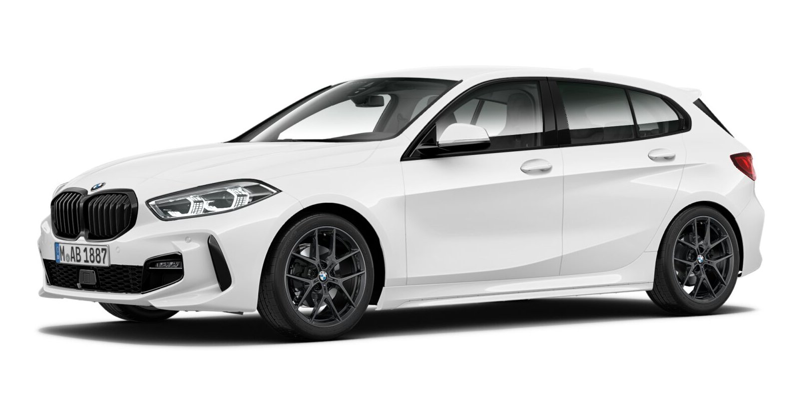 BMW 118d in Weiß von vorne BMW 118d in Weiß von vorne