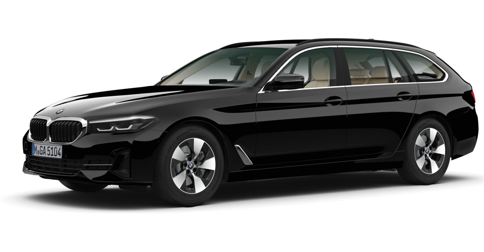 BMW BMW 5er in Schwarz von vorne BMW BMW 5er in Schwarz von vorne