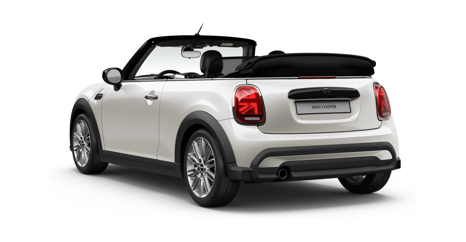 MINI MINI Cabrio in Weiß von hinten MINI MINI Cabrio in Weiß von hinten