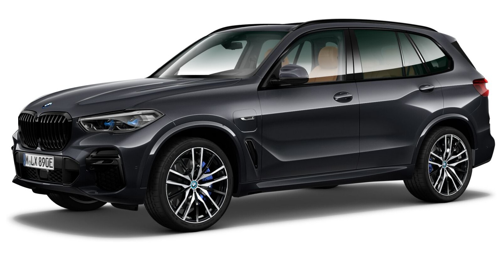 BMW X5 xDrive45e in Grau von vorne BMW X5 xDrive45e in Grau von vorne