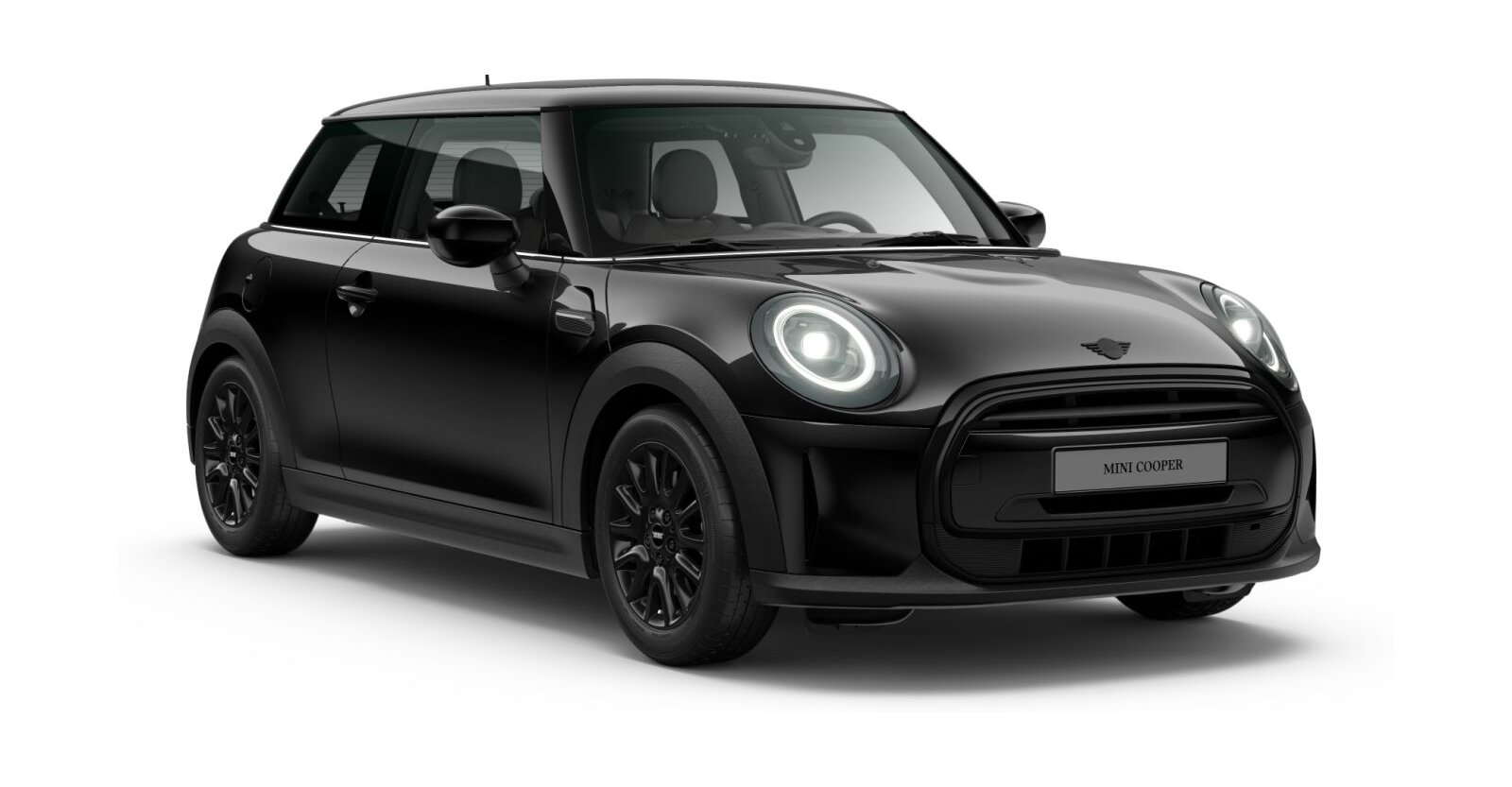 MINI Cooper 3-Türer in Schwarz von vorne MINI Cooper 3-Türer in Schwarz von vorne