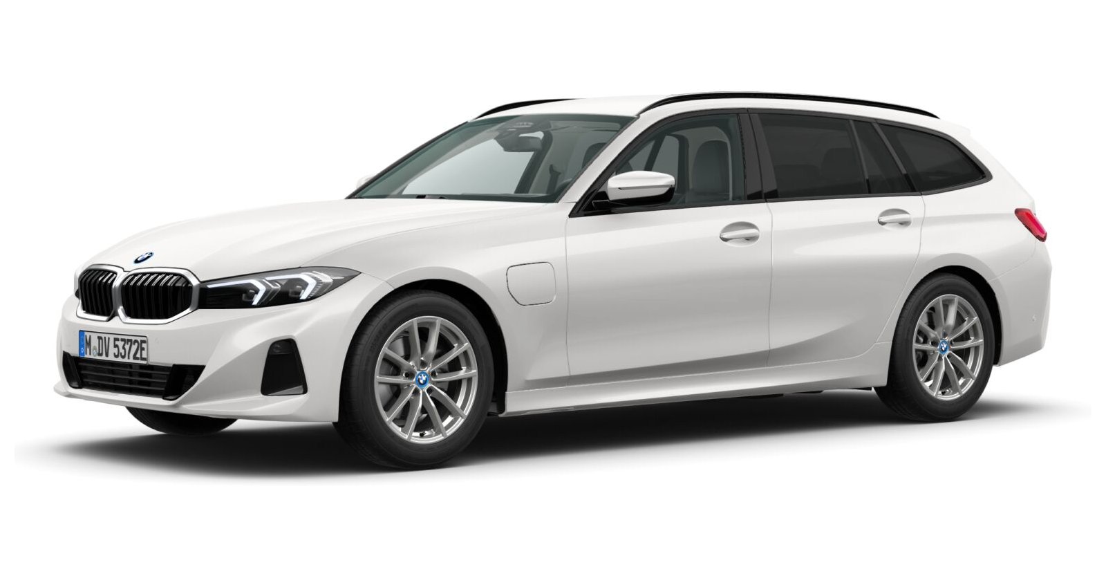BMW 320e Touring in Weiß von vorne BMW 320e Touring in Weiß von vorne