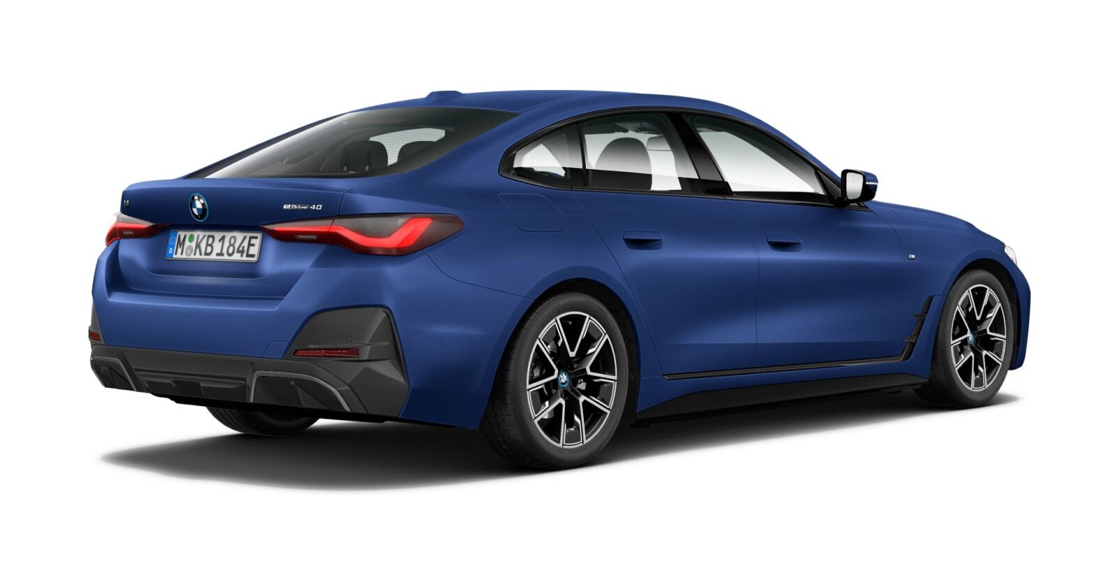 BMW BMW I in Blau von hinten BMW BMW I in Blau von hinten