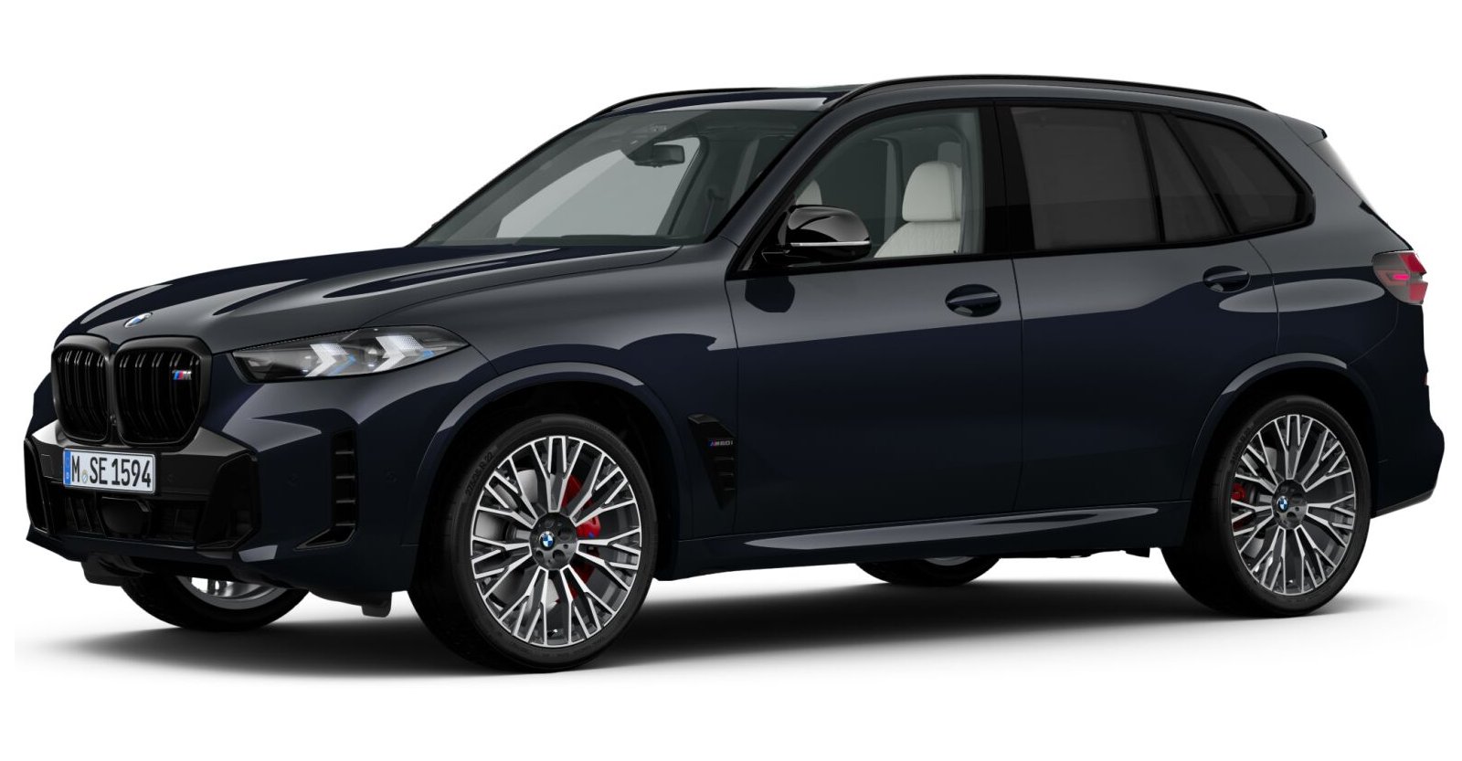 BMW X5 M60i xDrive in Schwarz von vorne BMW X5 M60i xDrive in Schwarz von vorne