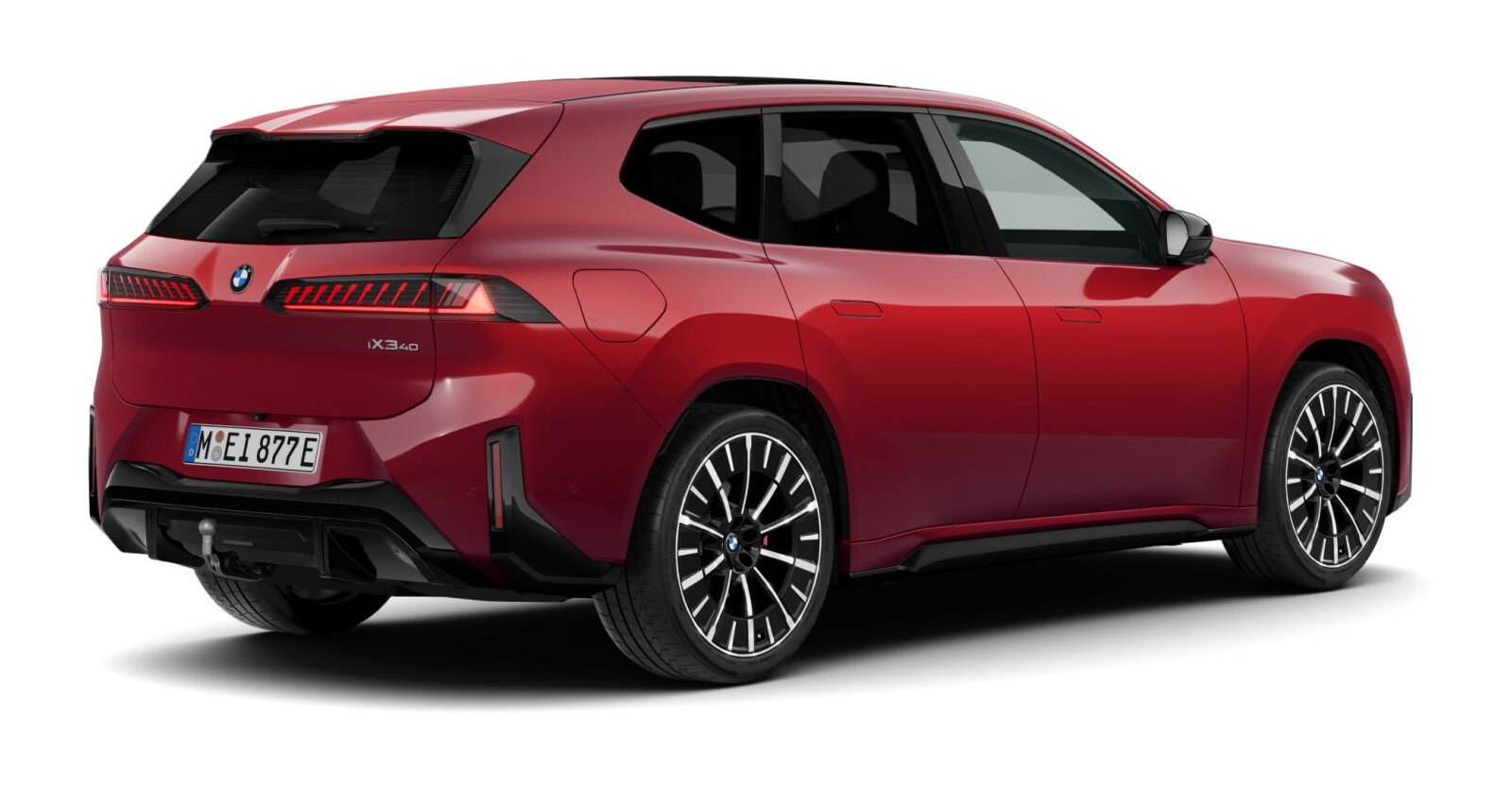 BMW BMW I in Rot von hinten
