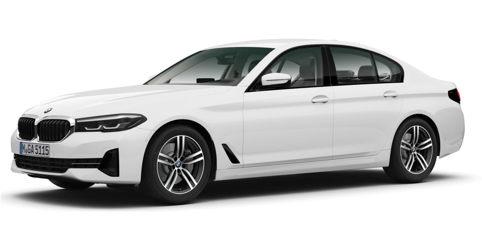 BMW BMW 5er in Weiß von vorne