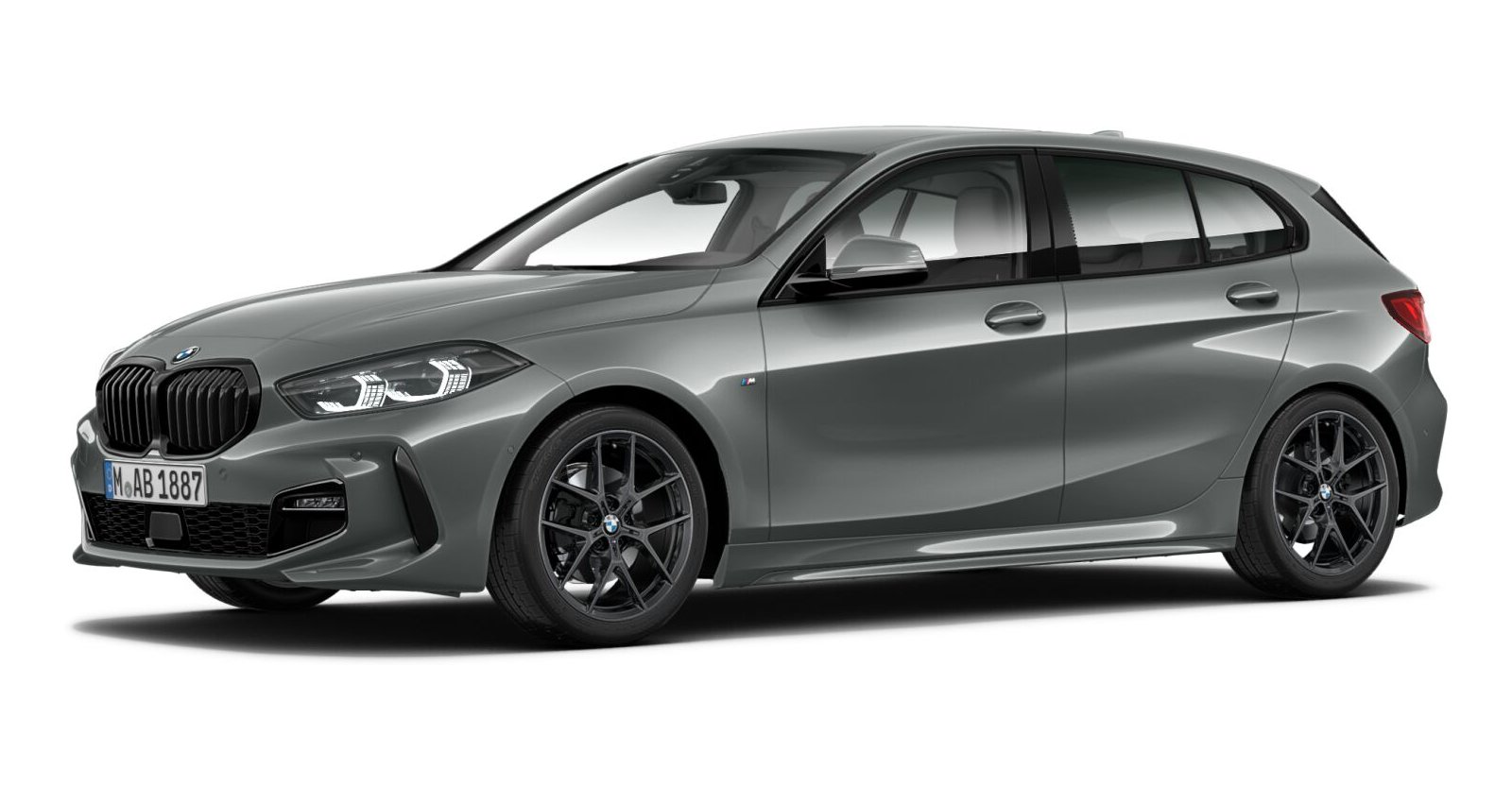 BMW 118i in Grau von vorne BMW 118i in Grau von vorne