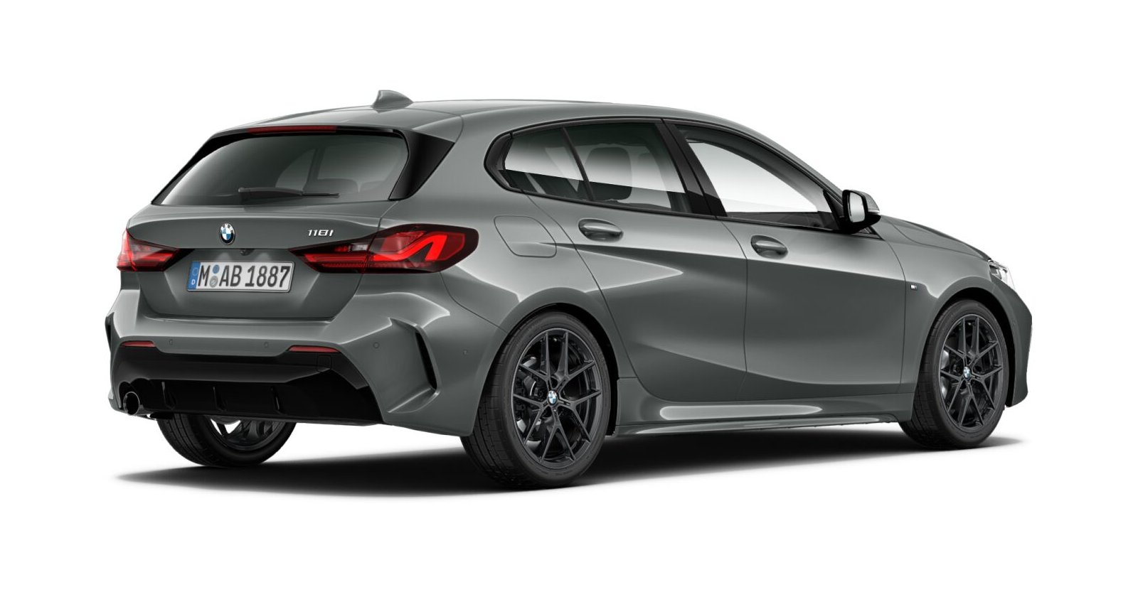 BMW BMW 1er in Grau von hinten BMW BMW 1er in Grau von hinten