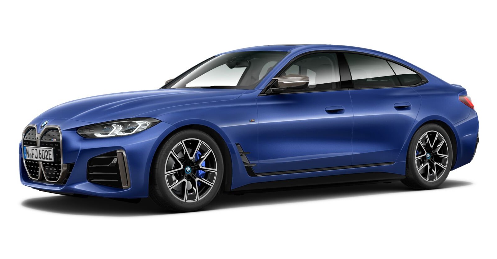 BMW i4 M50 Gran Coupé in Blau von vorne BMW i4 M50 Gran Coupé in Blau von vorne