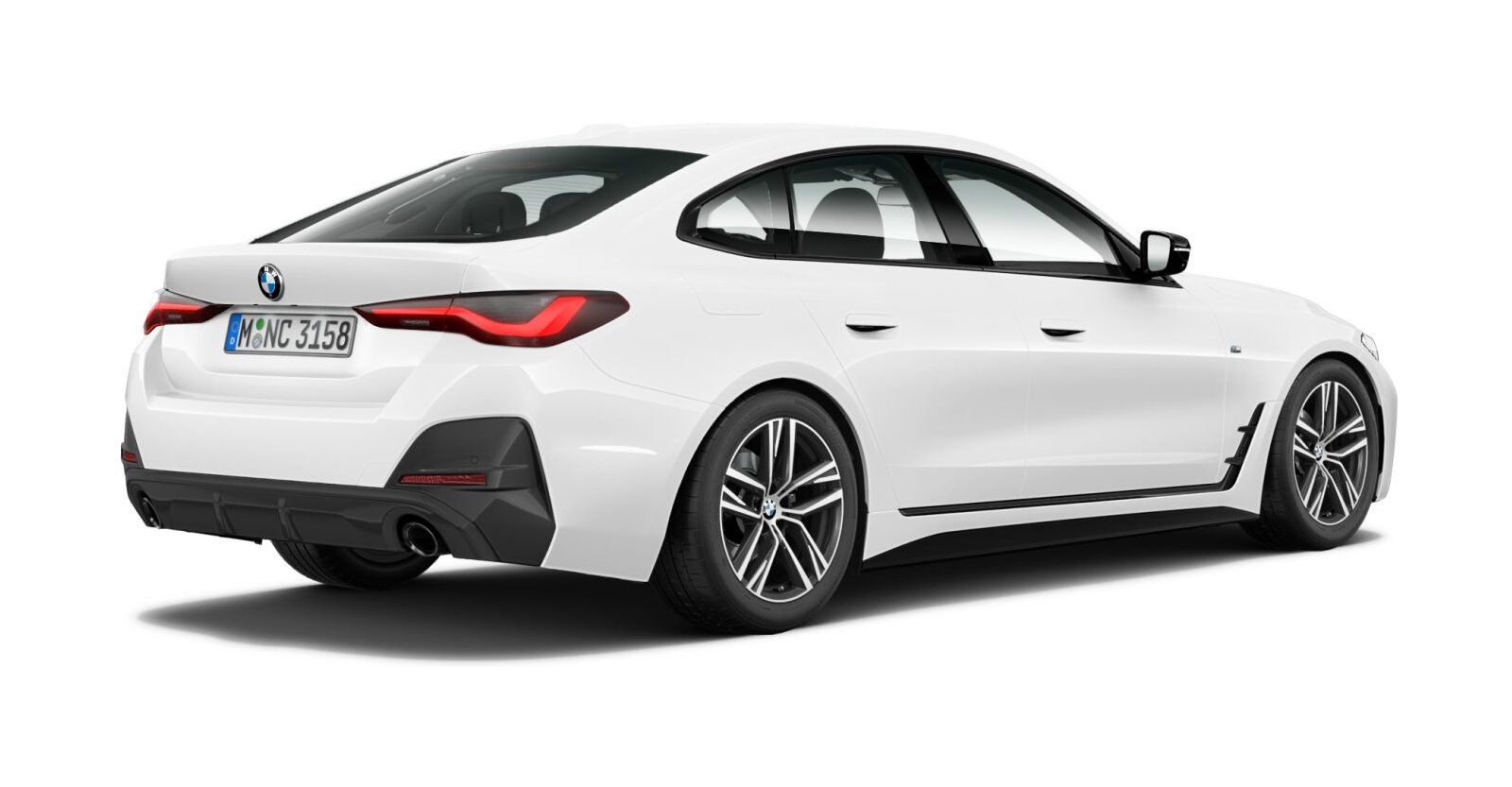 BMW BMW 4er in Weiß von hinten BMW BMW 4er in Weiß von hinten