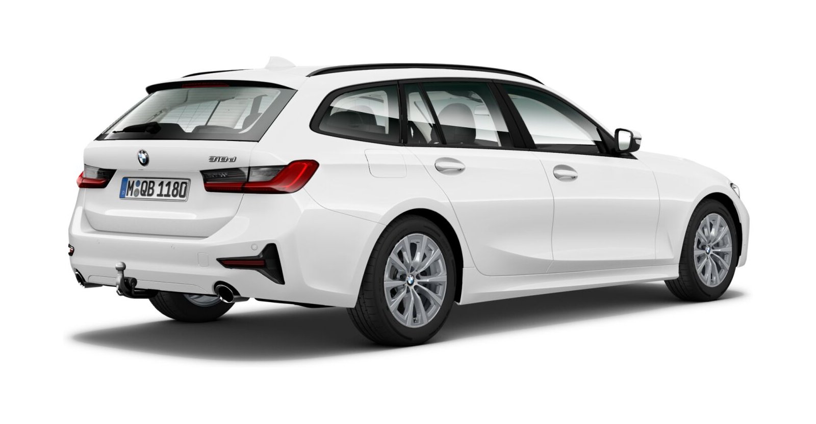 BMW BMW 3er in Weiß von hinten BMW BMW 3er in Weiß von hinten