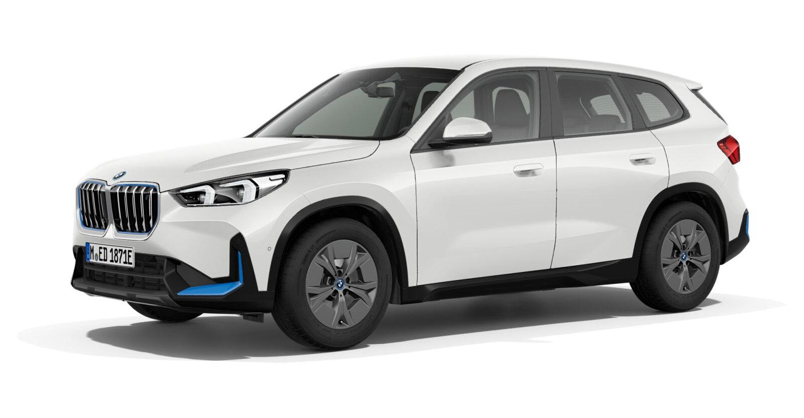 BMW iX1 xDrive30 in Weiß von vorne