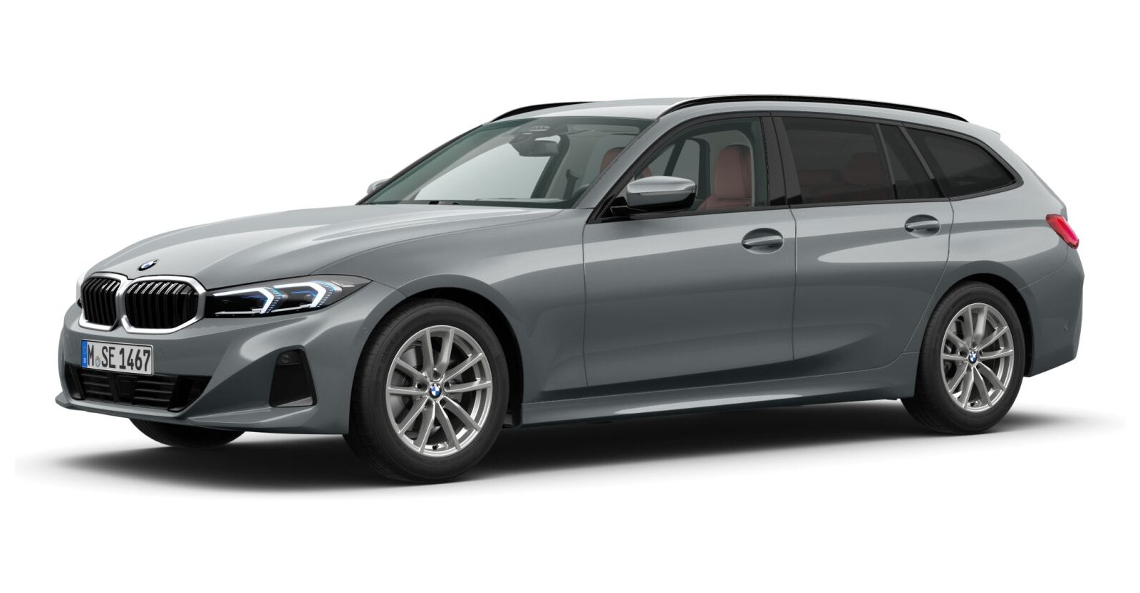 BMW 320d Touring in Grau von vorne