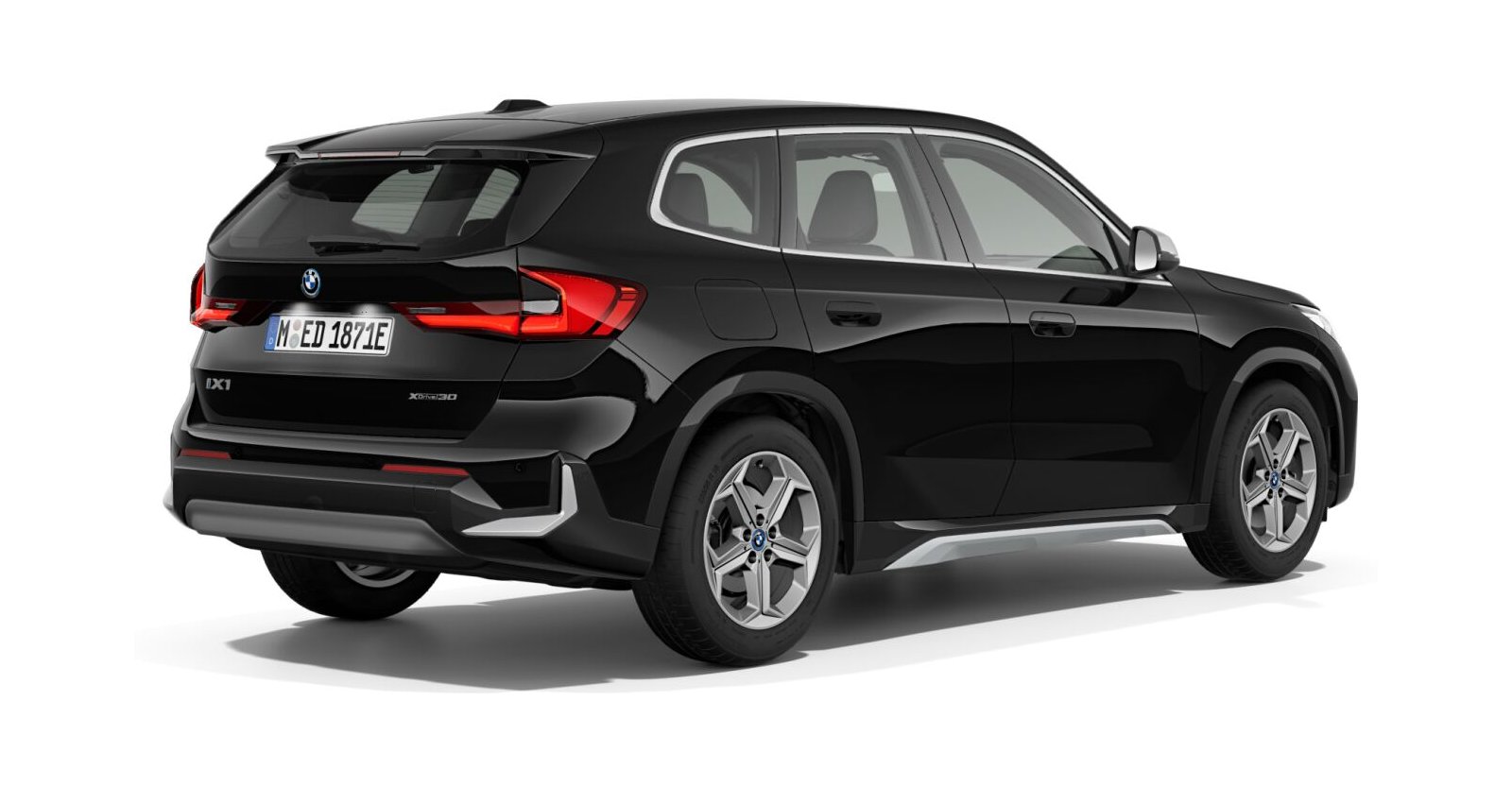 BMW BMW I in Schwarz von hinten BMW BMW I in Schwarz von hinten