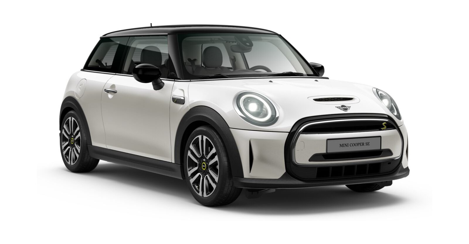 MINI Cooper SE in Weiß von vorne MINI Cooper SE in Weiß von vorne