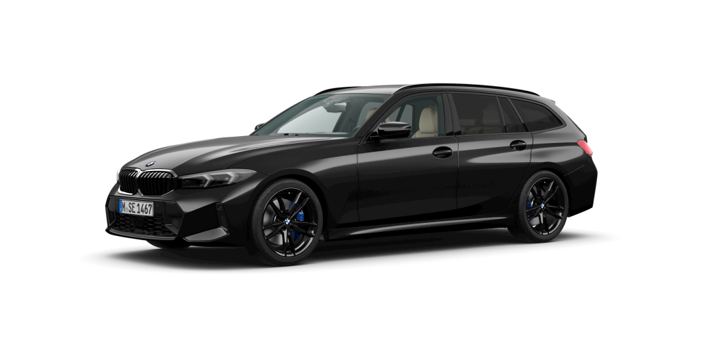 BMW BMW 3er in Schwarz von vorne BMW BMW 3er in Schwarz von vorne
