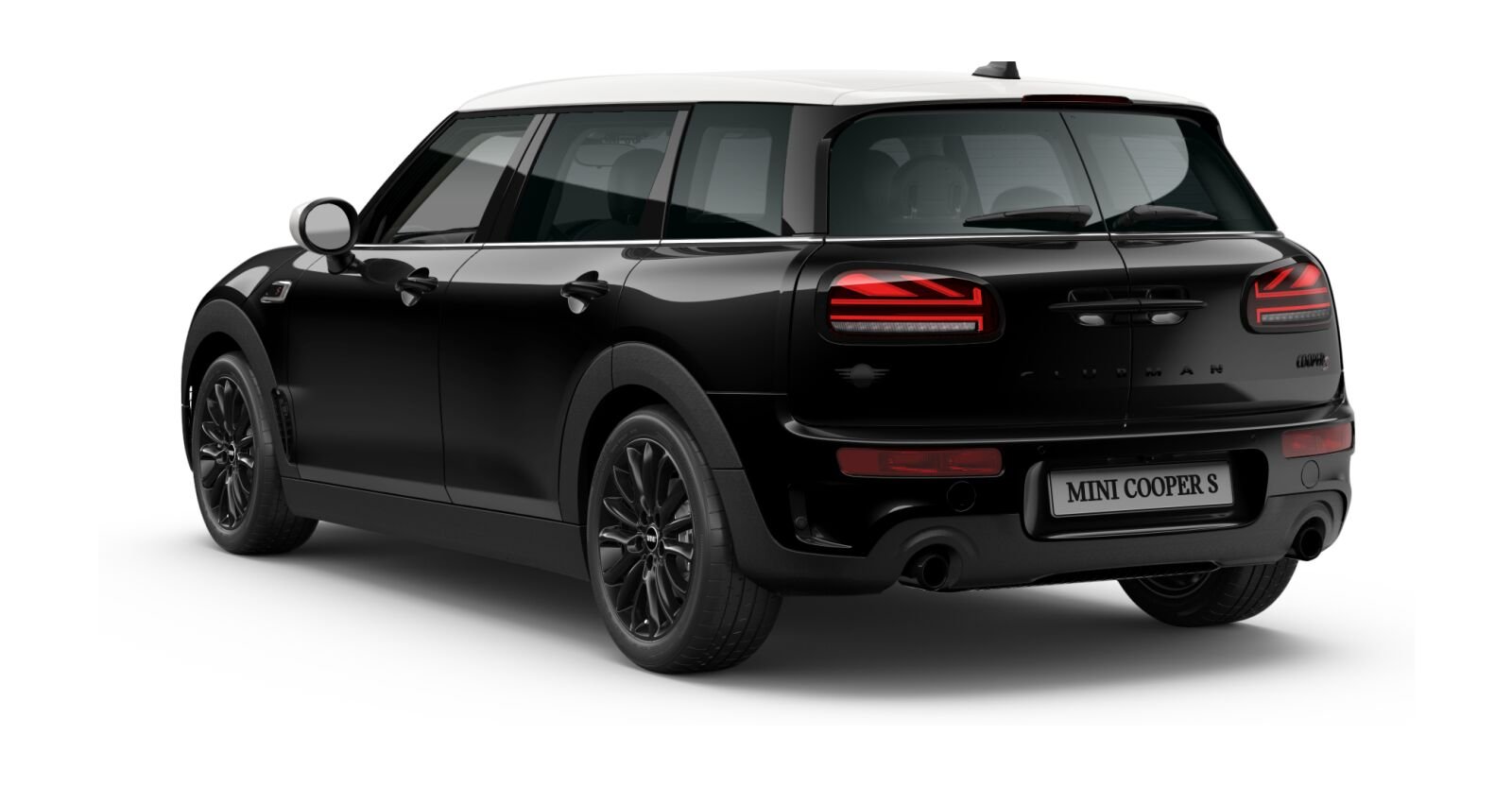 MINI MINI Clubman in Schwarz von hinten MINI MINI Clubman in Schwarz von hinten