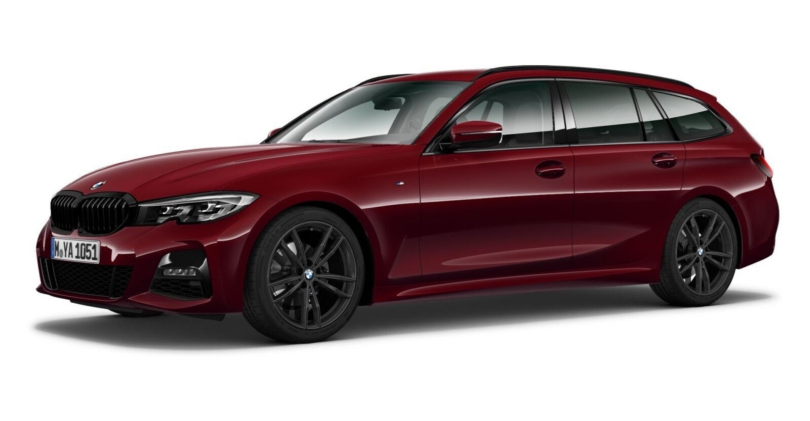 BMW 330i xDrive Touring in Rot von vorne