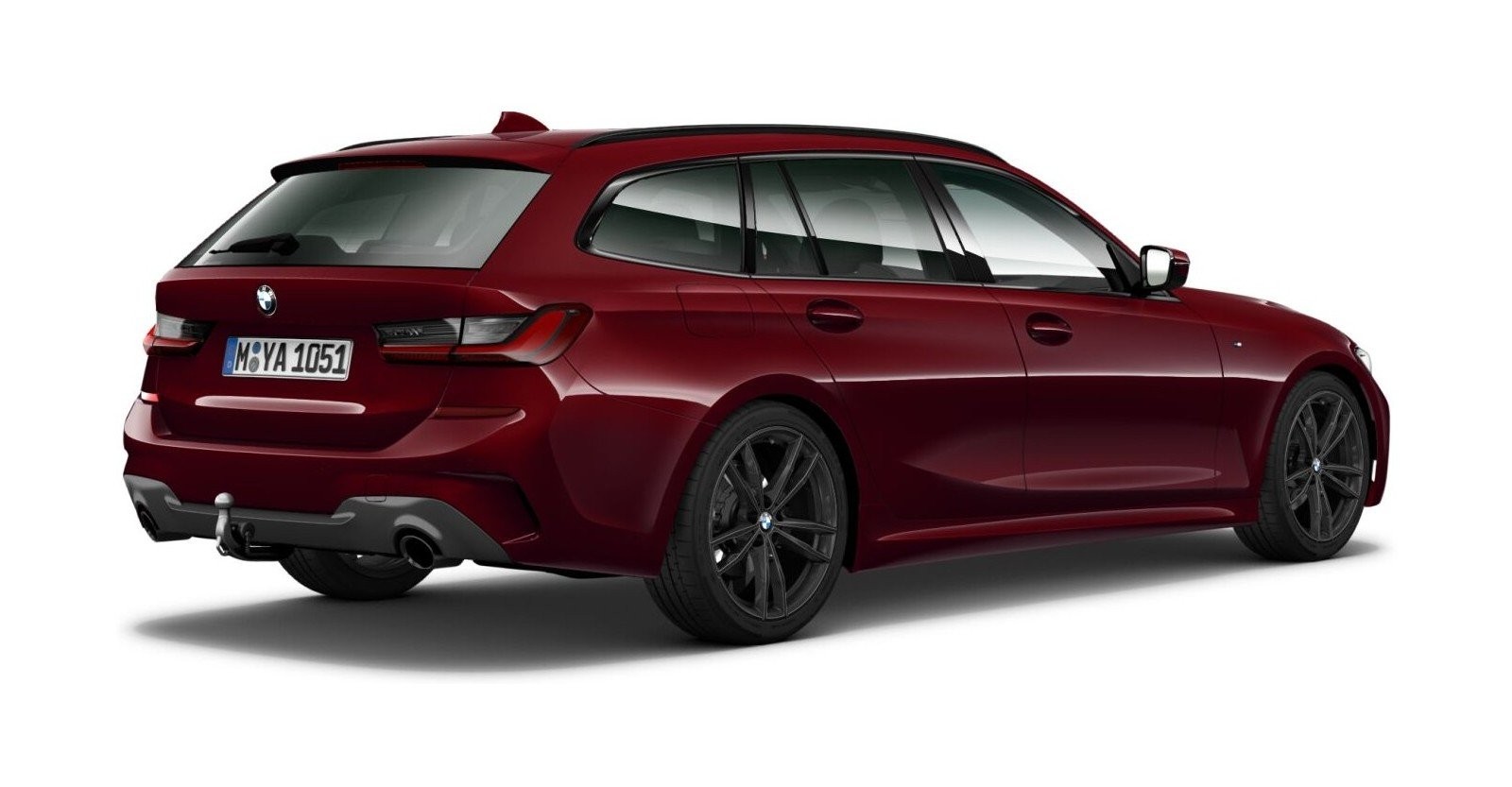 BMW BMW 3er in Rot von hinten
