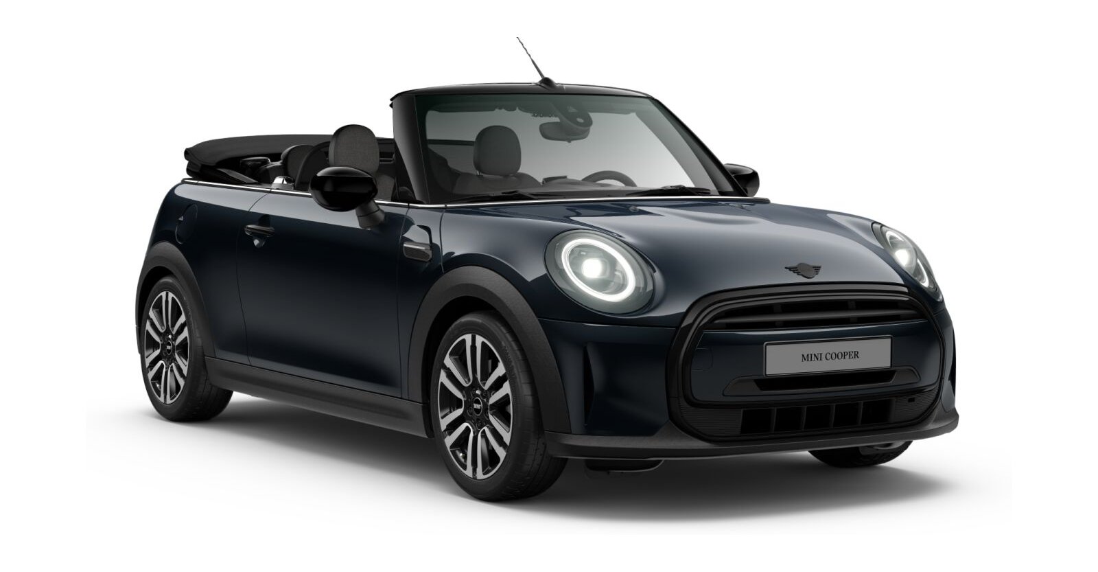 MINI MINI Cabrio in Schwarz von vorne MINI MINI Cabrio in Schwarz von vorne